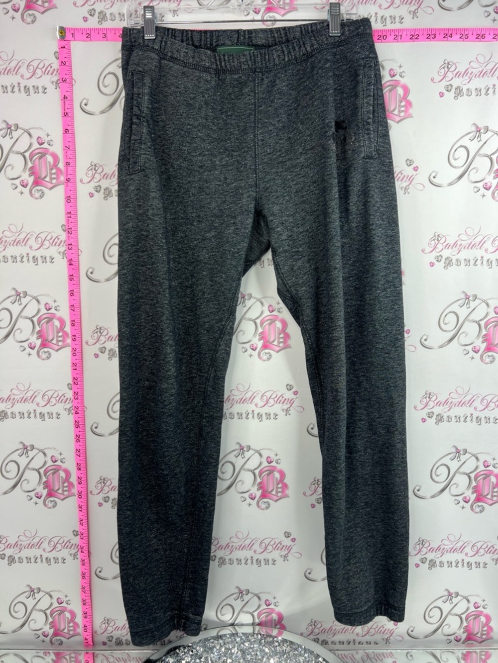 Roots sweatpants joggers dark charcoal gray black Women's Dark Gray Track Pants
